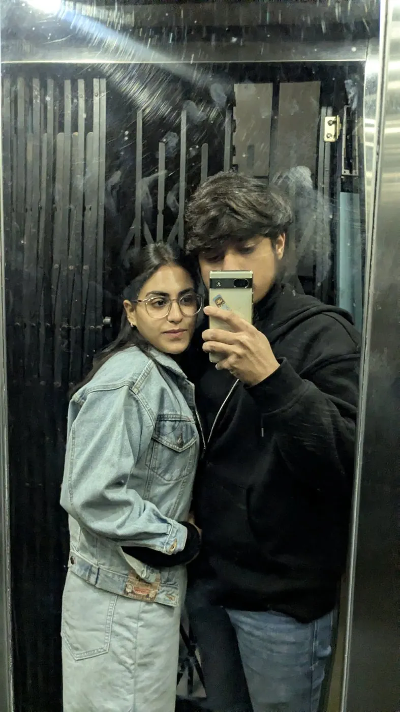A mirror selfie together